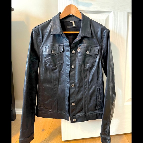 7 For All Mankind Jackets & Blazers - 7 For All Mankind Coated Denim Jacket